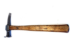 Snap On Short Curve Cross Peen Wood Handle Auto Body Hammer Smooth Face Bf608b