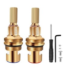 Brass 1-001 1-002 Ceramic Valve Faucet Cartridge Set - Lead-Free for Brass ...
