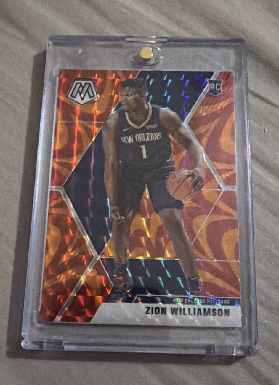 2019-20 Panini Mosaic Rookies Zion Williamson #209 Reactive Orange Prizm (RC)