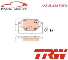 SATZ BREMSBELÄGE BREMSKLÖTZE HINTEN TRW GDB2622 A FÜR PEUGEOT 208 II