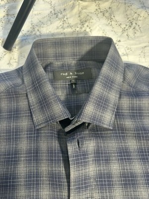  ️ RAG & BONE Plaid Button-Up Men's Large  New York Heritage NWOT Downtown Edge