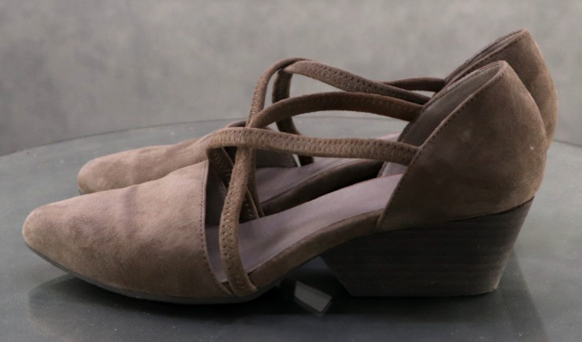 Eileen Fisher Juku Women's Pumps Shoes Size 7.5 Suede Gray