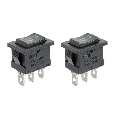 2Pcs Rocker Switch ON/Off/ON 3 Position 3 Pin, AC 6A/250V, 10A/125V,KCD1...