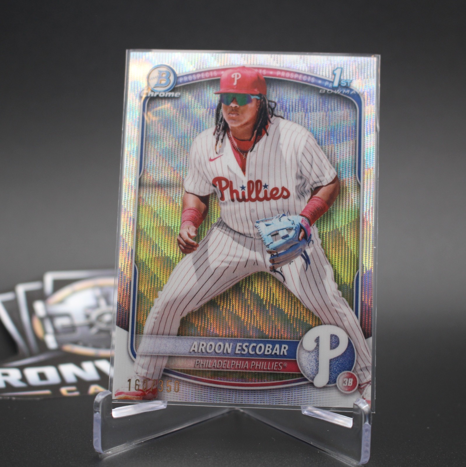 2025 Bowman Chrome Prospects Aroon Escobar Wave Refractor /350 #BCP-65 RC