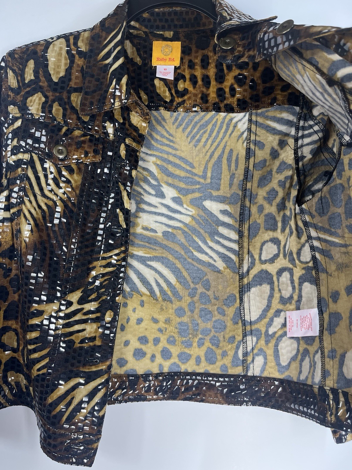Ruby Rd. Women's 10 Statement Jacket Leopard Prin… - image 8