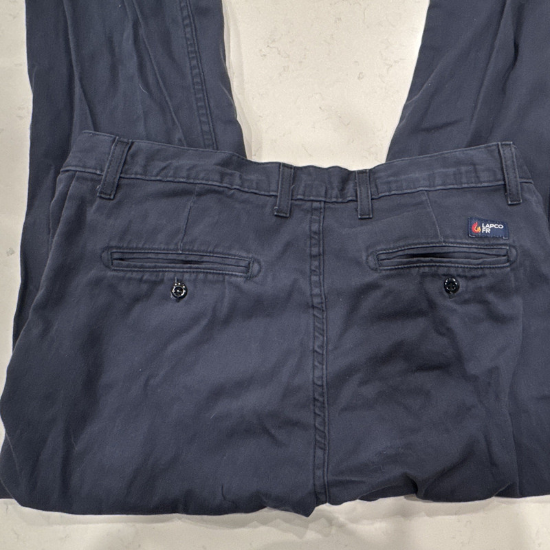 LAPCO FR CAT 2 Flame Resistant Cotton Twill Work Pants Navy 32x36 P-INN7
