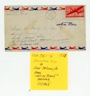 US Cover Scott # C25 - Air Mail - RARE "Not on Board" Marking     (15-C257)