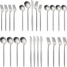 Silverware Set 20 Pcs Stainless Steel Flatware Cutlery Service for 4 Kitchen ...