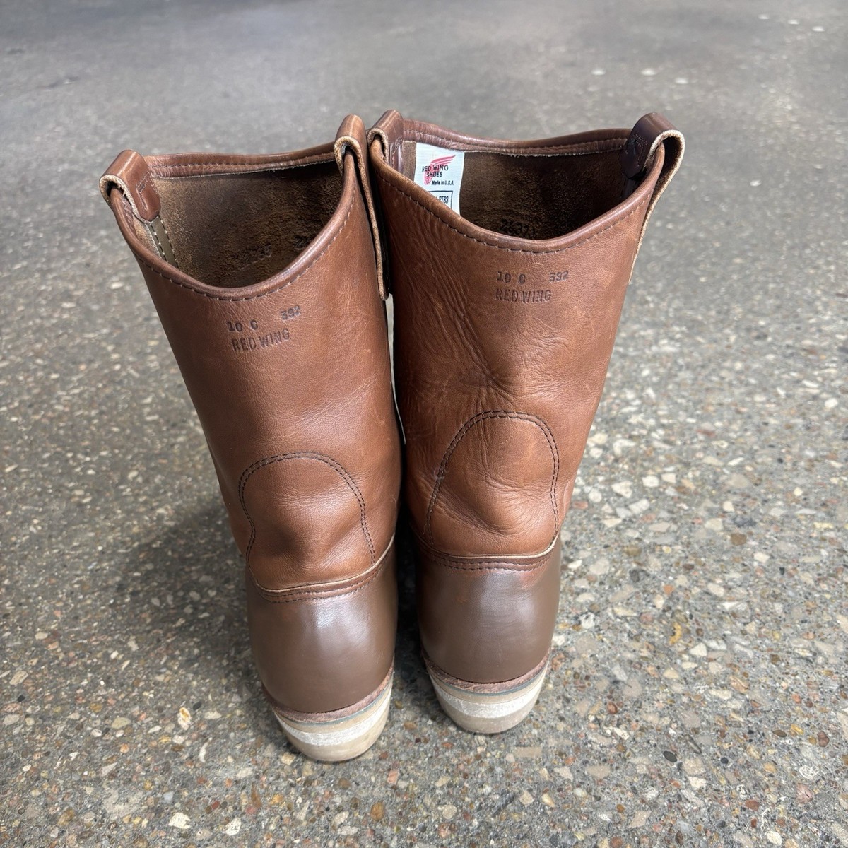 Vintage Red Wing Pecos #2265 Steel Toe Brown Leather Work Boots