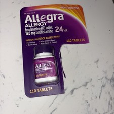Allegra Allergy Relief Tablets 55 Count 180 mg 24-Hour Non-Drowsy Exp: 08/2027