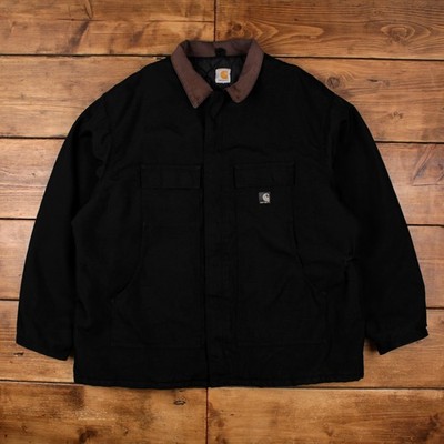 Carhartt Workwear Jacke 3XL Herren schwarz Duck Canvas Quit gefüttert Chore Arctic