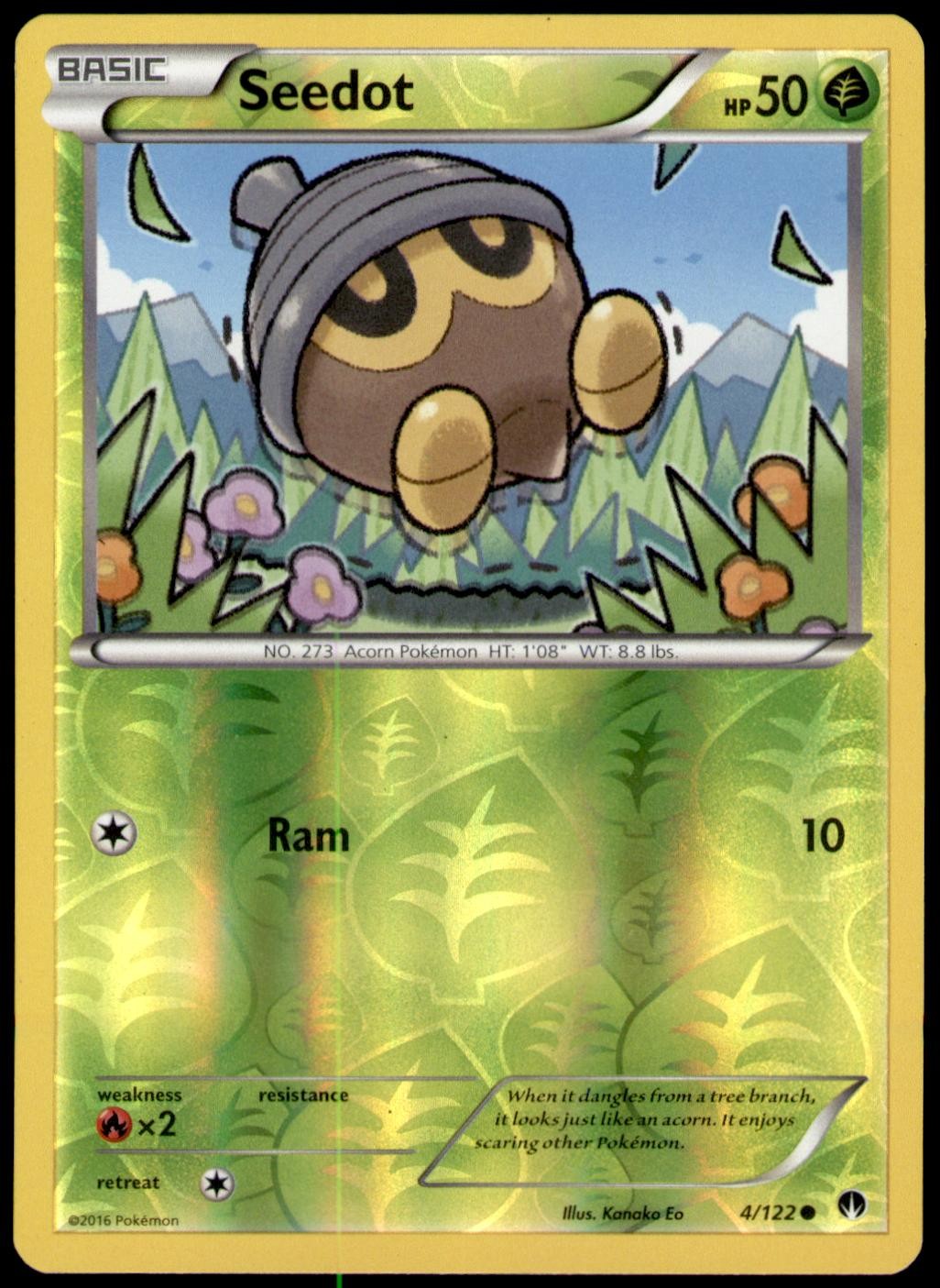 Seedot 4/122 Common BREAKpoint Pokemon Reverse Holo Lightly Played