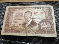 Spain, 100 Pesetas, 1953, P-145, Banknote
