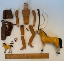 Vintage Marx Johnny West Figure Accessories LOT w/ Horses