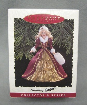 Hallmark Christmas ornament HOLIDAY BARBIE #4 1996 mint in box with tag QXI5371