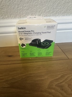 Belkin BoostCharge Pro 2in1 Magnetic Charging Travel Pad with Qi2 15W Brand New