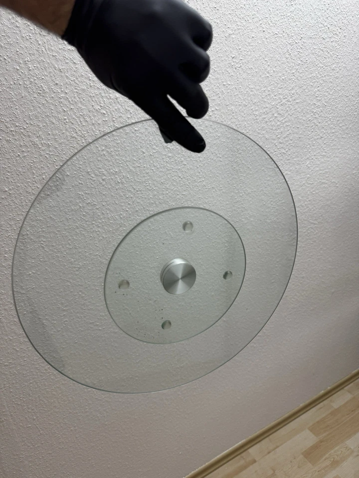 Servierplatte Drehteller Turntable Käseplatte Glasplatte Lazy Susan Glas Ø 30cm - Bild 2 von 2