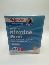 1 WALGREENS NICOTINE GUM-4MG ORIGINAL 110 PCS ONE SEALED BOX 4 MG Exp 6/2028
