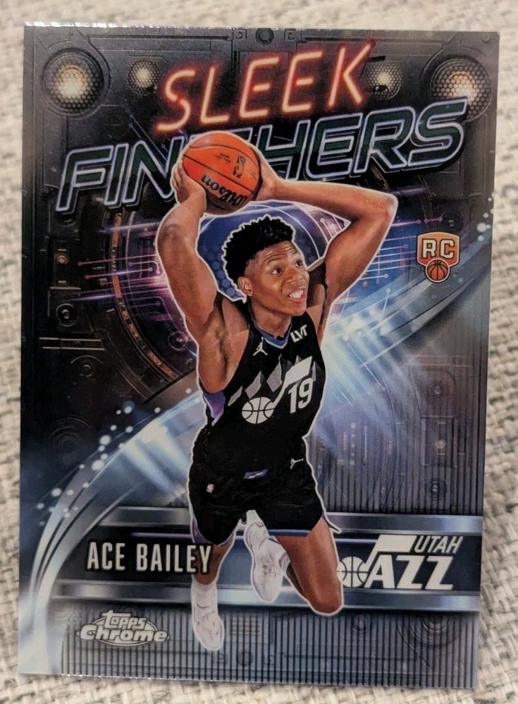 2025-26 Topps Chrome Ace Bailey Sleek Finishers Rookie Utah Jazz RC INSERT