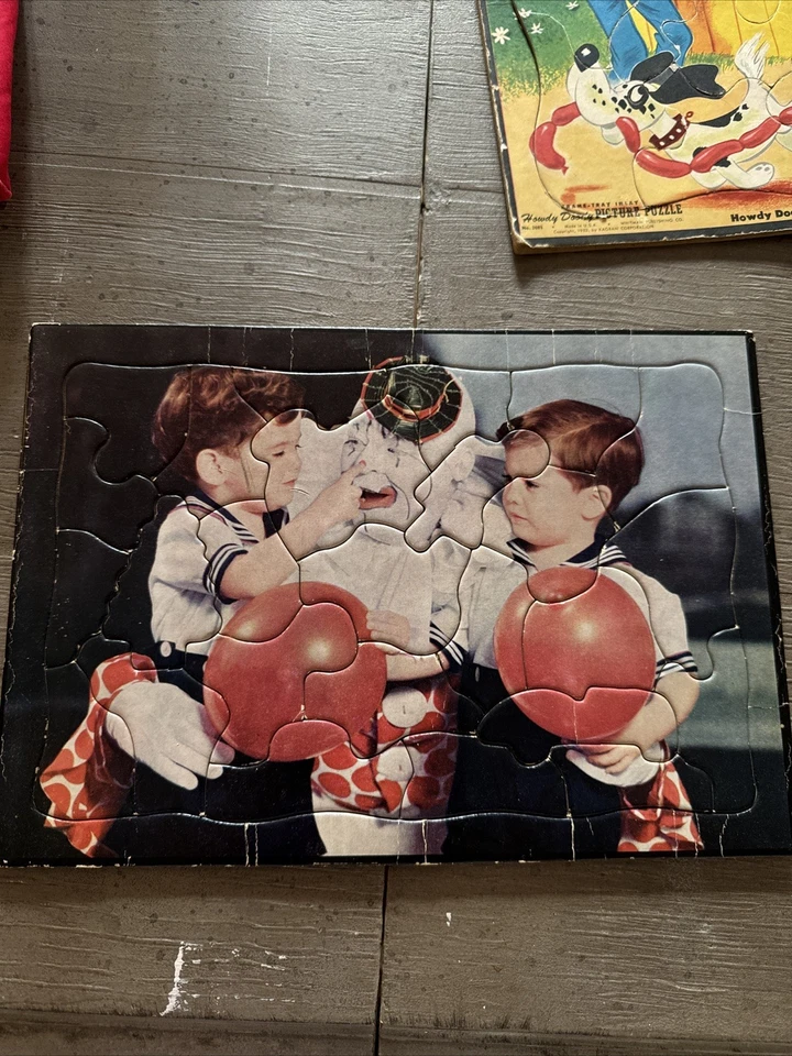 Vintage Rahmen Tablett Puzzle Menge 15 1950er Roy Rogers Howdy Doody Davy Crockett - Bild 2 von 4