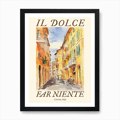 Il Dolce Far Niente Livorno, Italien gerahmtes Wandbild Poster Leinwanddruck Bild