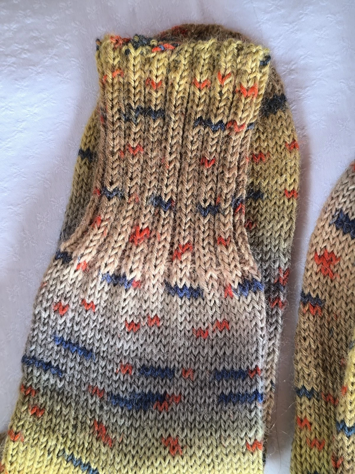 Beautiful hand knitted socks from superwash wool by Lang, size41
