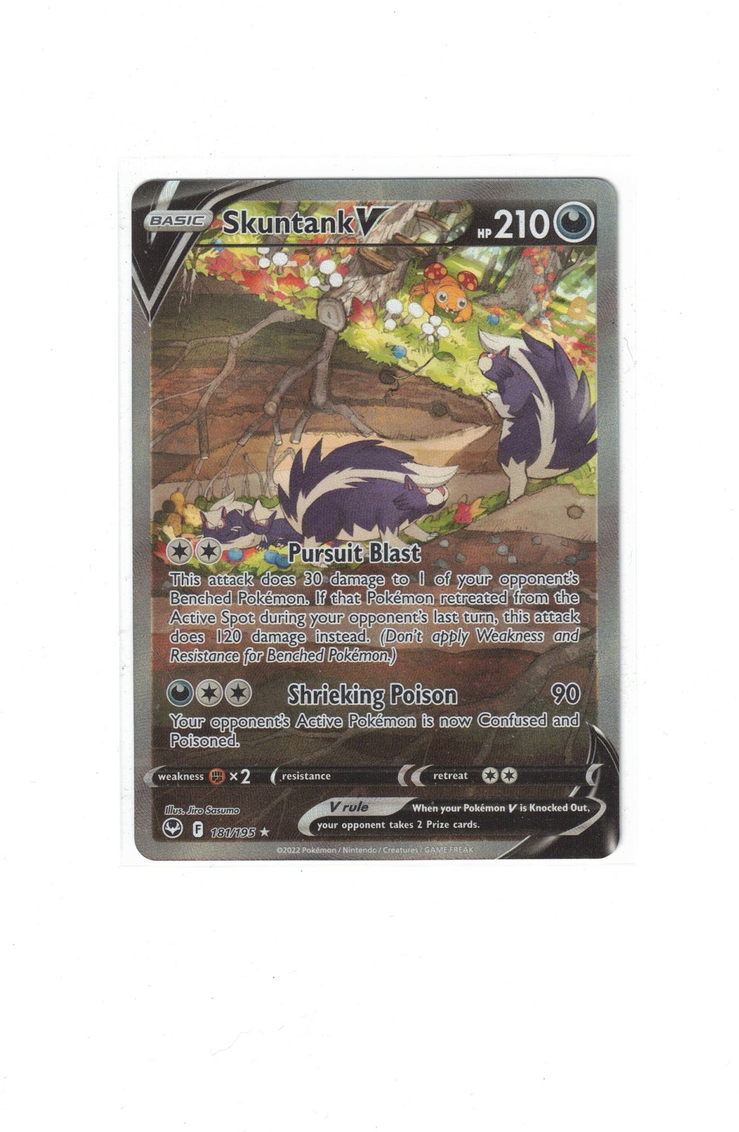 Skuntank V (Alternate Full Art) Ultra Rare SWSH12: Silver Tempest 181/195 NM