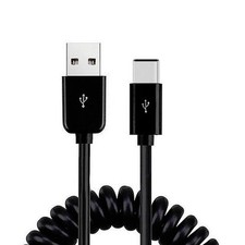 For iPhone 17/Pro/Max/Air - USB Cable Coiled Type-C Charger Cord USB-C