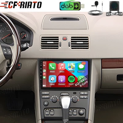 CAMECHO DAB+ Für Volvo XC90 2002-2014 Carplay Android 15 Autoradio Navi 4G+64GB + Kamera