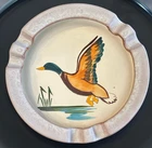 Vintage Stangl Pottery Mallard Duck Ashtray 8.25" Round Sportsmen's Hunter Gift