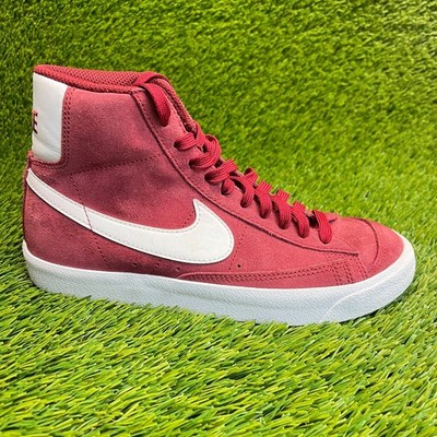 Nike Blazer Mid '77 Boys Size 5.5Y Red White Athletic Suede Shoes Sneakers