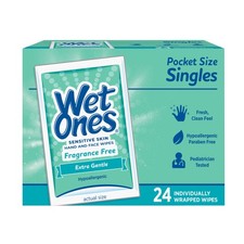Wet Ones Hand Wipes - Fragrance Free - Sensitive Skin - 24 count