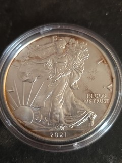 1 OZ/UNZE Silber Ag 999 American Eagle/Liberty 1 Dollar USA 2021 Kapsel