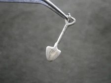 Shovel Spade Vintage 1940s Era Solid Sterling Silver Bracelet Charm Pendant