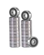 SHKI 20 Pcs 608 2RS Ball Bearings – Bearing Steel and Double Rubber Sealed