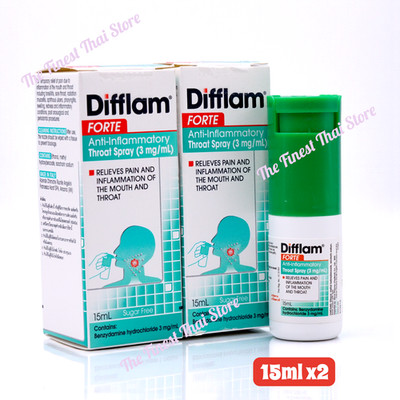 Difflam Forte Anti-Inflammatary SORE THROAT Mouth Ulcers SPRAY 15ml pack of 2