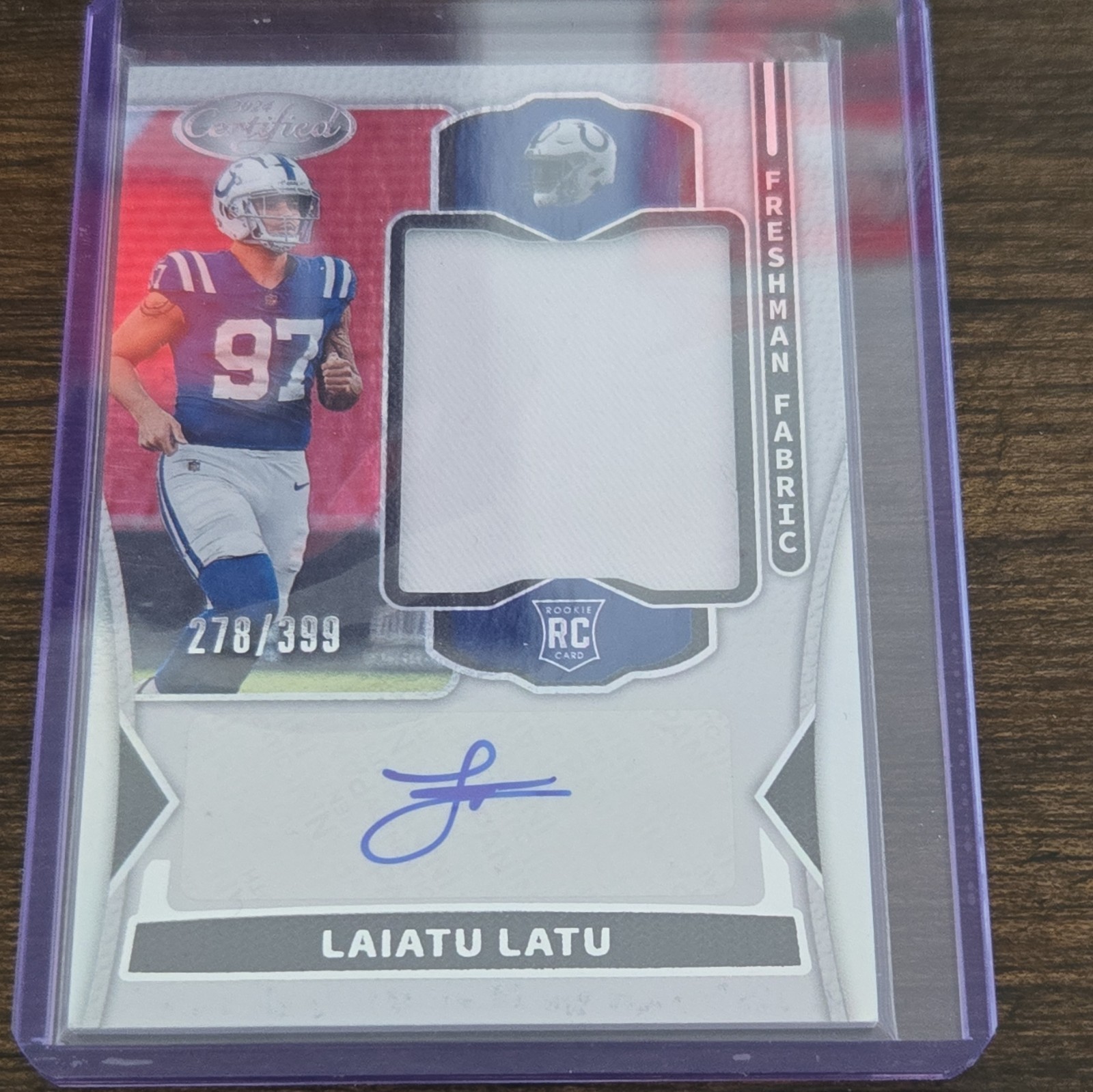 Panini Certified 2024 Laiatu Latu #FMS-LLU Freshman Fabric RC Auto MEM /399