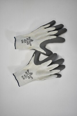 Lot of 12 Pairs Showa Atlas Palm Coating Natural Rubber Gloves Size 8/M 451  Gray
