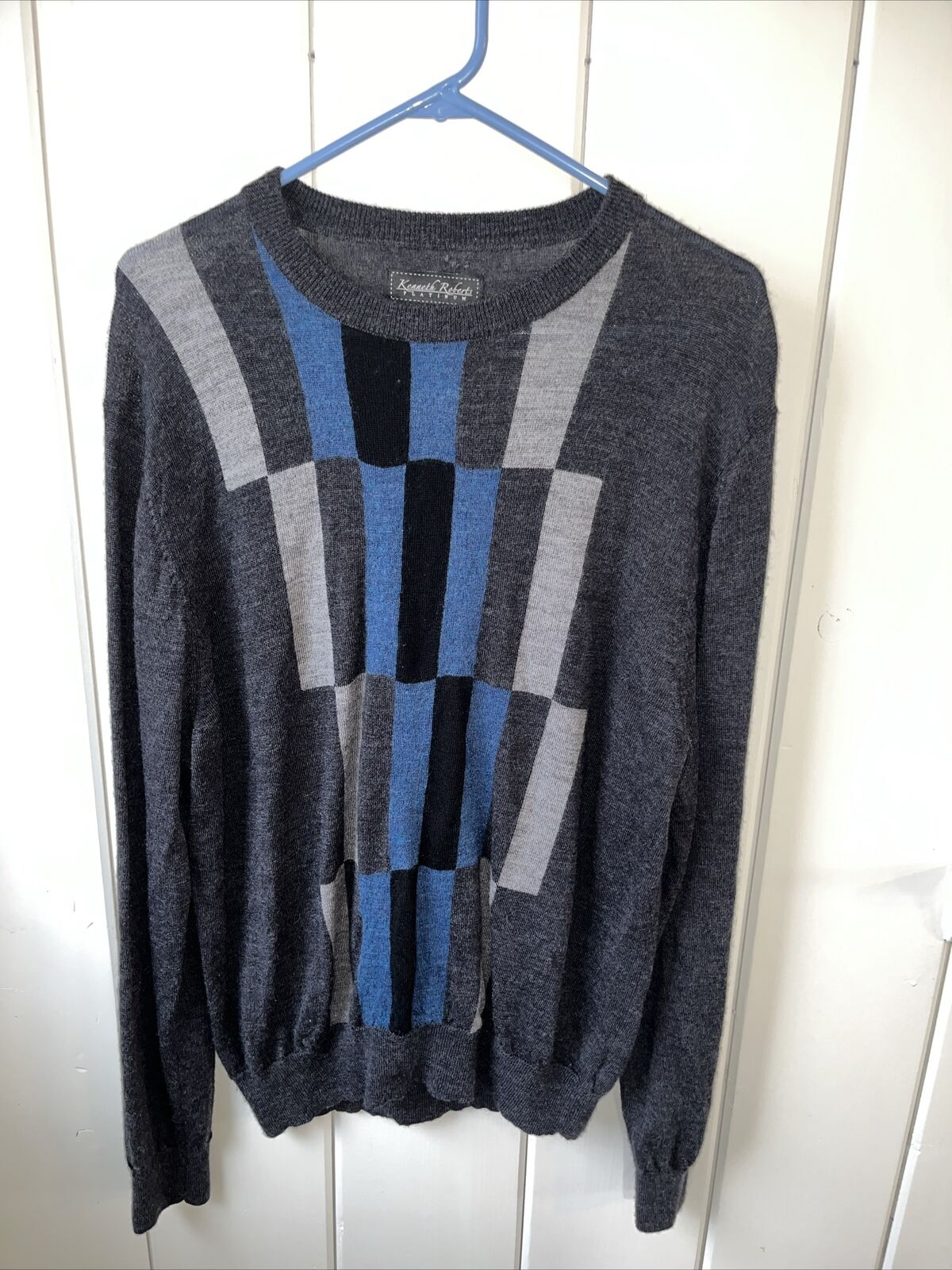 KENNETH ROBERTS Merino Wool Sweater Men XL  50”x3… - image 1