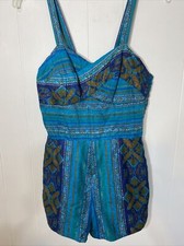 RARE Vintage Nani of Hawaii S/M Swimsuit 40/50  s Cotton Pin-Up Luau Shorts 0257