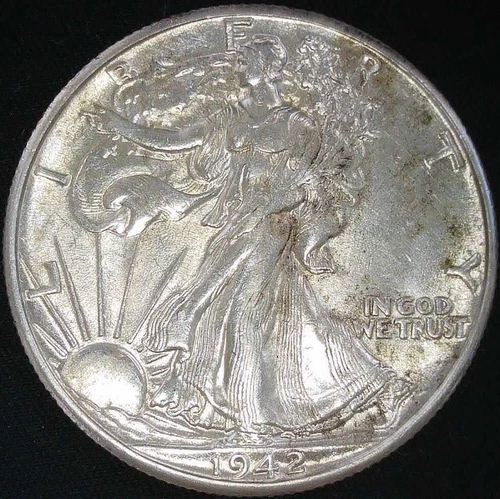 1942 Walking Liberty Half Dollar Lustrous Uncirculated (2B)