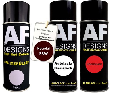 Spritzfüller Set für Hyundai S3W Ruby Wine Metallic Klarlack Spritzfüller Grundi