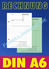 RECHNUNGSBLOCK DIN A6 selbstdurchschr, 2x50 BLATT, RECHNUNG, Quittung, Beleg NEU