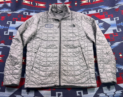 Men s The North Face Thermoball Quilted Puffer Jacket Gray Grey Coat Medium