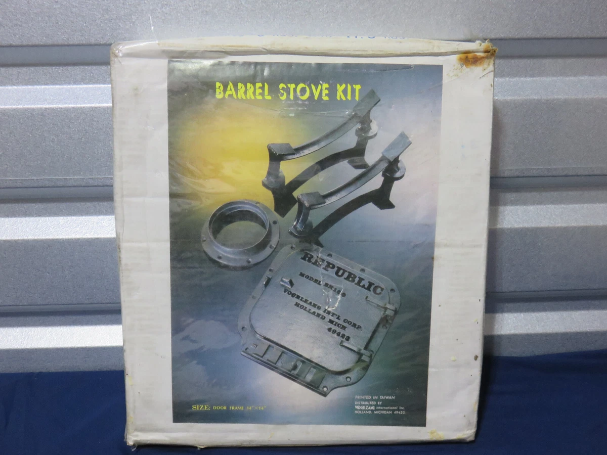 Cast Iron Republic Single Barrel Stove Kit Door 14x14 New (B10) | eBay