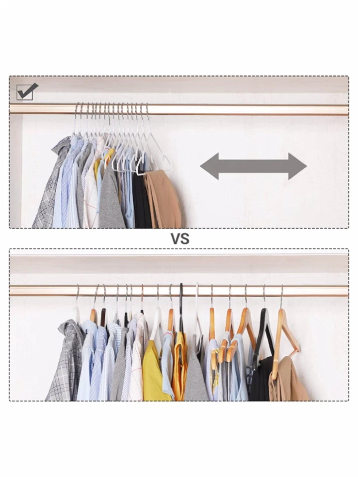 Lotti Da 500 Grucce Appendiabiti Metallo Argento Top! - Immagine 3 di 4