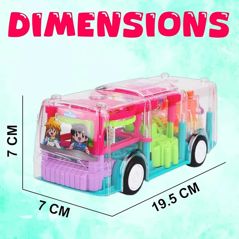 Big Size Transparent Vehicle Toy Bump and Go 3D Flashing LED Lights and Musical - Image 3 of 4