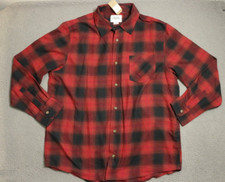 Field  Stream Button Up Flannel Shirt Mens Extra Large Plaid Red