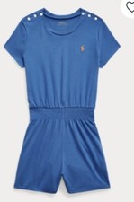 New POLO RALPH LAUREN GIRLS Size Small 7 Purple ROMPER