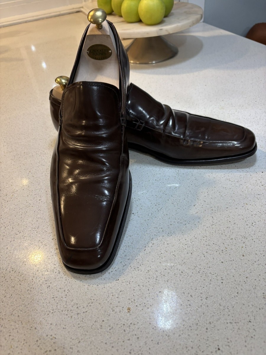 Prada Brown Patent Dress Loafers Size 11 USD But Fits Big More